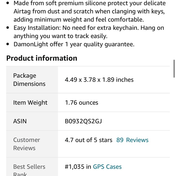 8 NEW AIRTAG CASES / 2 Packs of 4 each Case for AirTag with Keychain - Picture 7 of 9